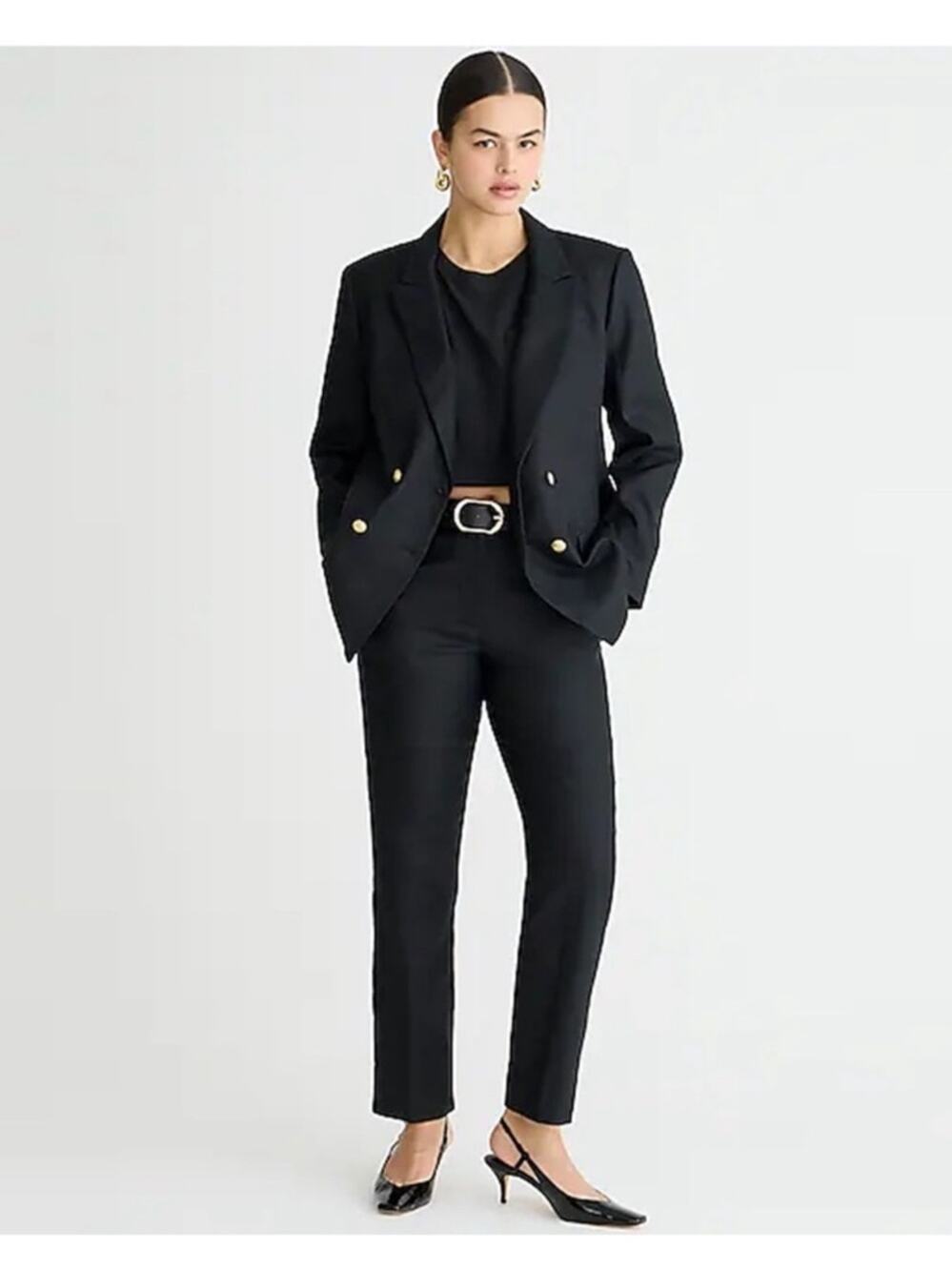 J.Crew Kate straight-leg pant in stretch linen blend